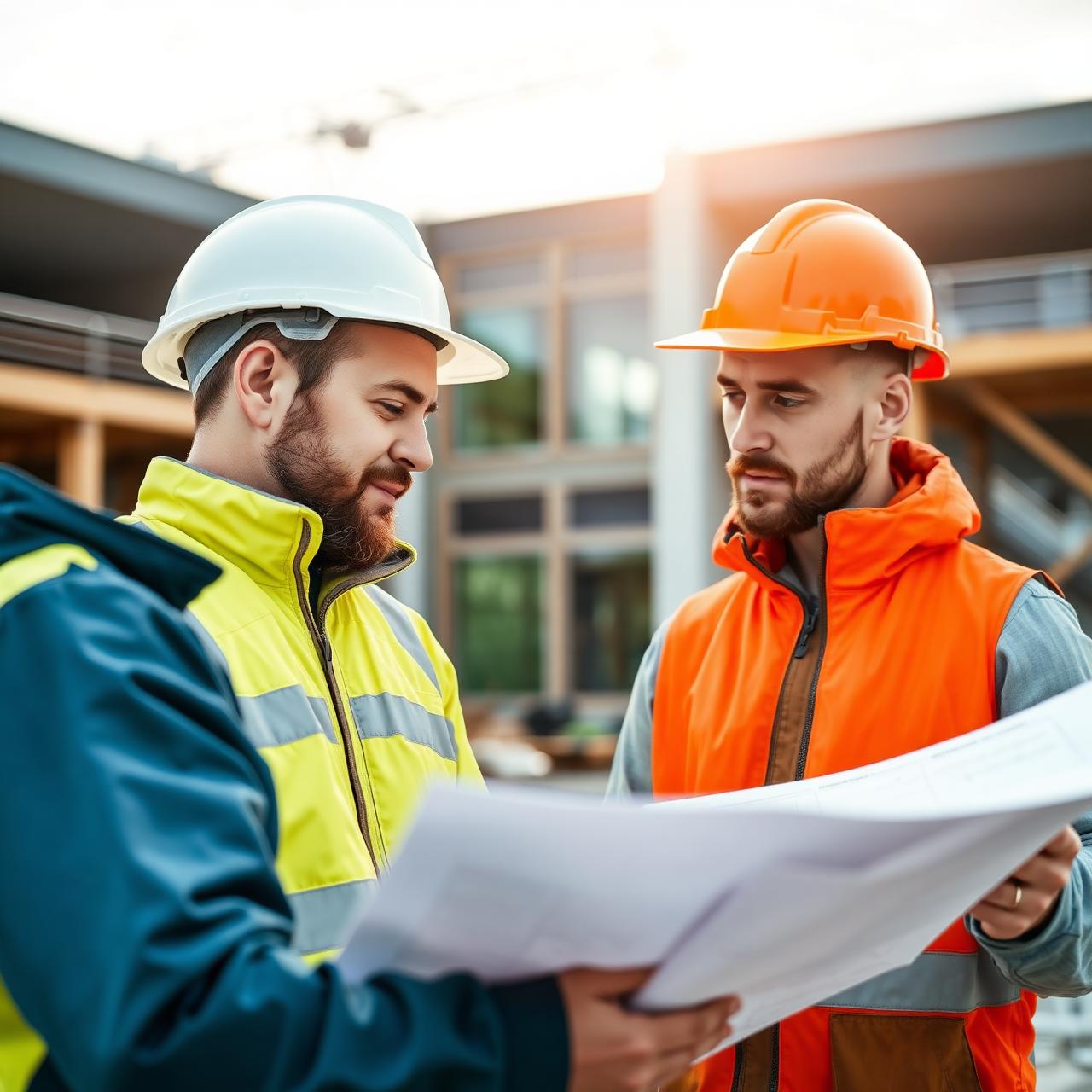 V.S. Bau Team auf der Baustelle